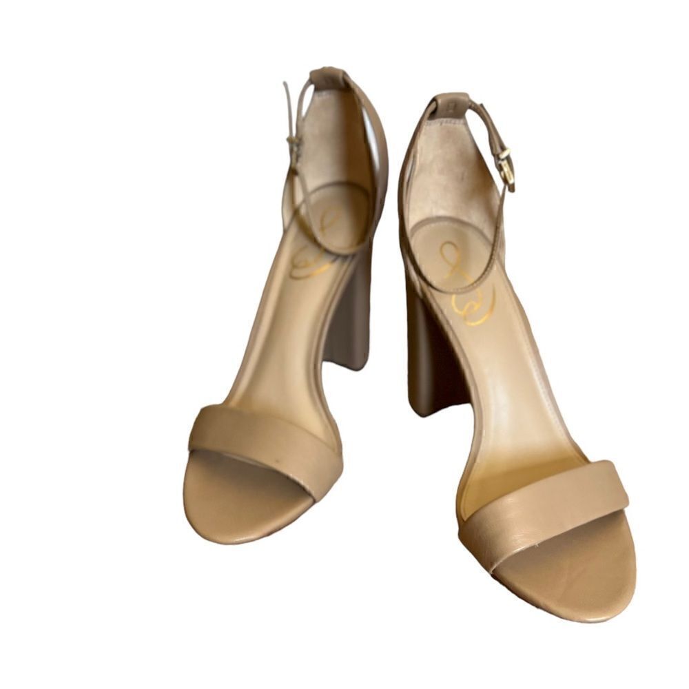 Sam Edelman Yaro Ankle Strap Sandal Block Heel Tan Size 9.5 - Picture 2 of 7